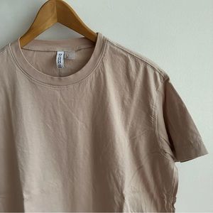 H&M Basics Oversized Box Tan T-Shirt - Small